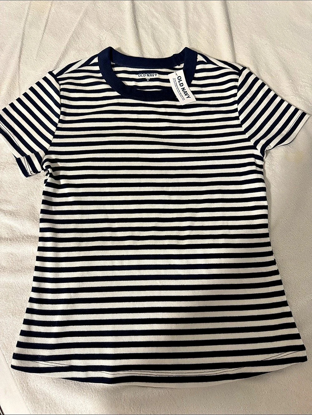 Old Navy Striped Ribbed Short-Sleeve T-Shirt